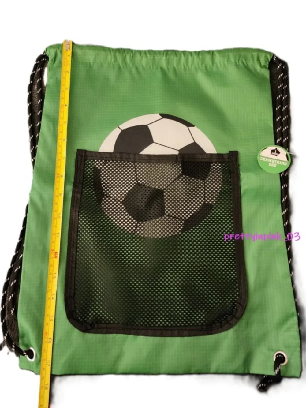 Target Bullseye Playground Soccer Drawstring Bag Girls Boys NEW 2026